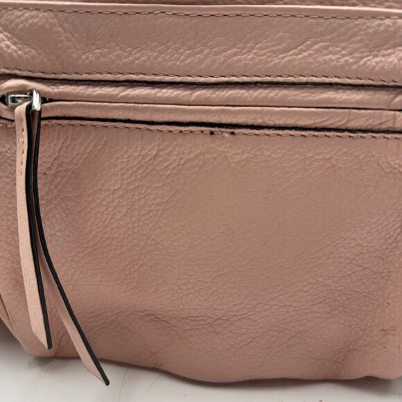 Zara Woman Salmon Leather Slouchy Boho Tote Bag - Picture 2 of 13